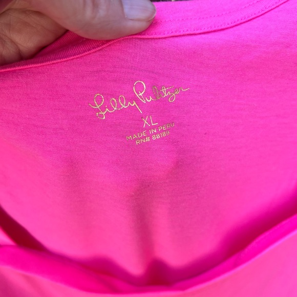 Lilly PulitzerJessie puff sleeves Pink Top - Picture 5 of 6